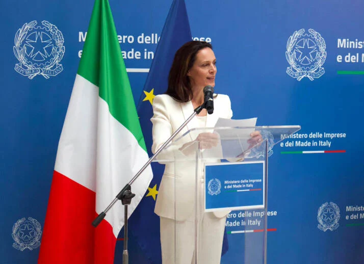 Cellina von Mannstein al palco del Ministero delle Imprese e del Made in Italy