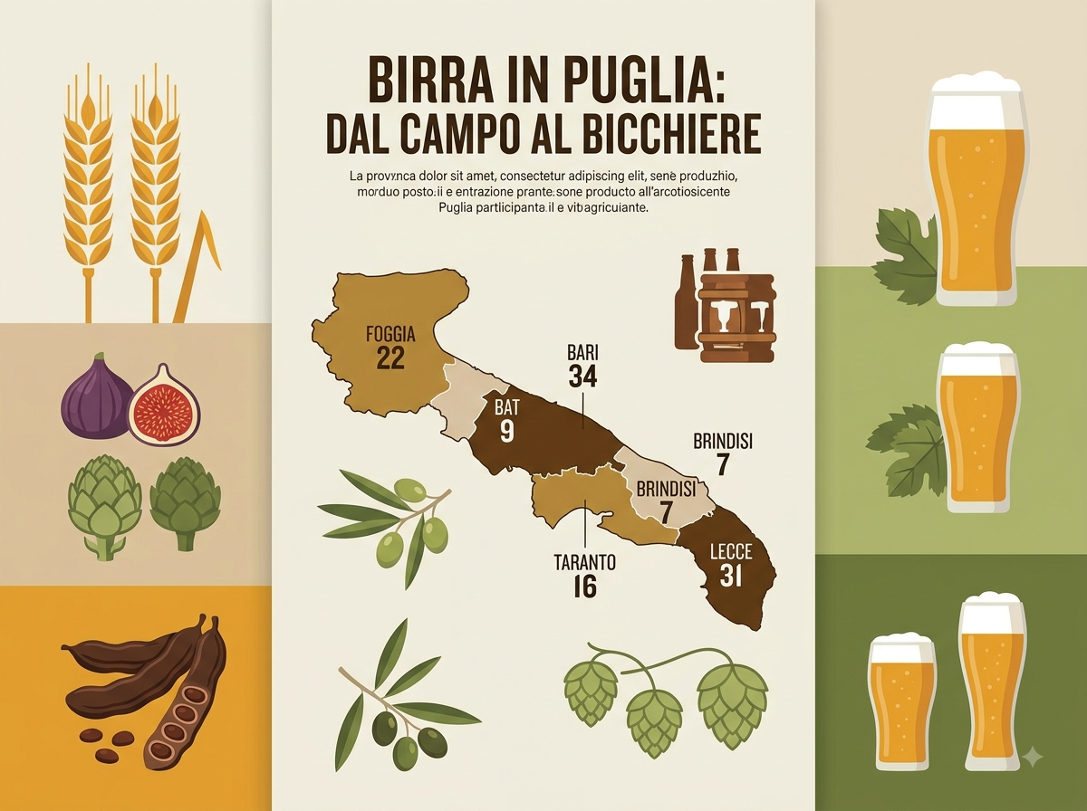 Birra in Puglia: la filiera cresce "dal campo al bicchiere" con 119 realtà sul territorio