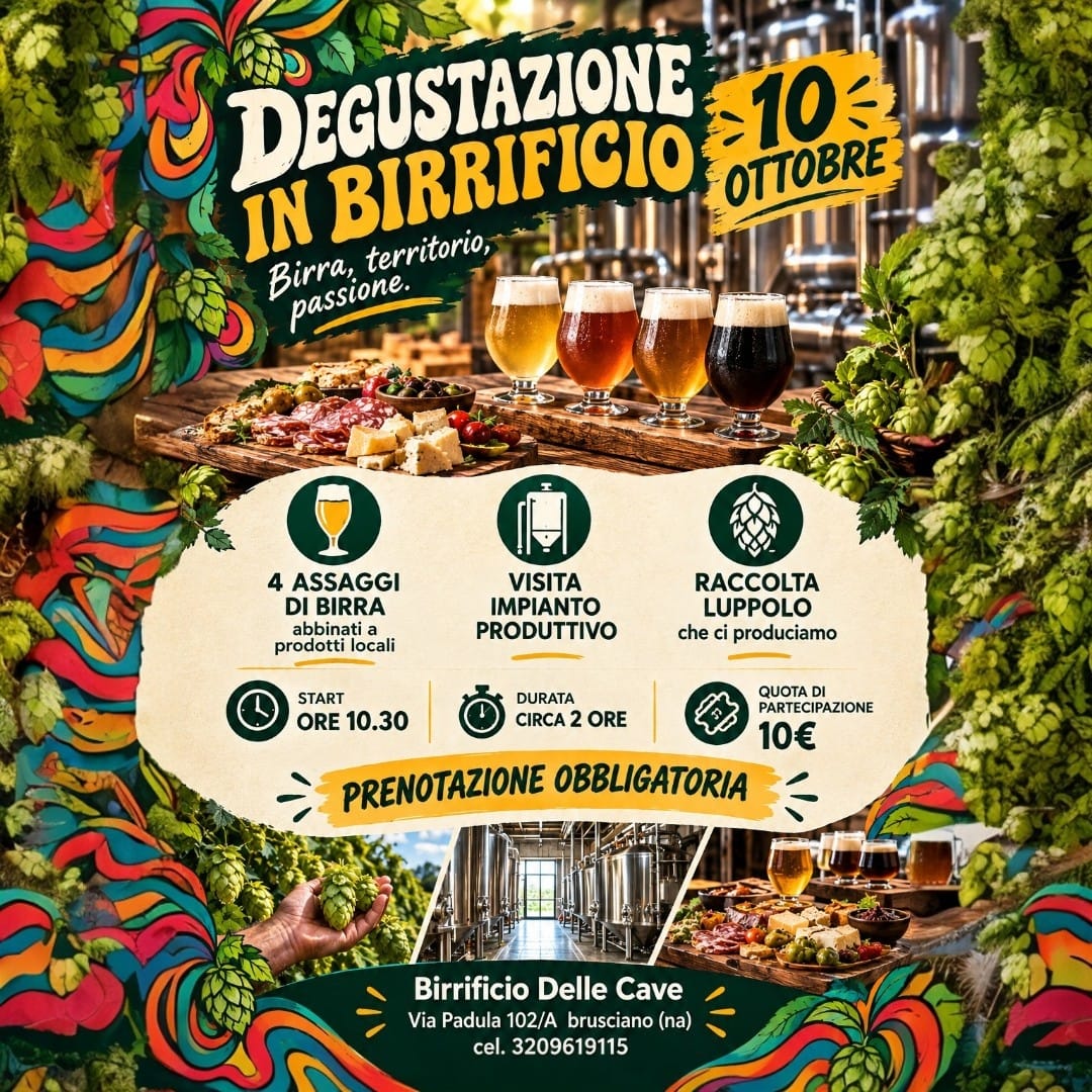 🍺🌿 DEGUSTAZIONE AL BIRRIFICIO DELLE CAVE – 10 OTTOBRE 🌿🍺