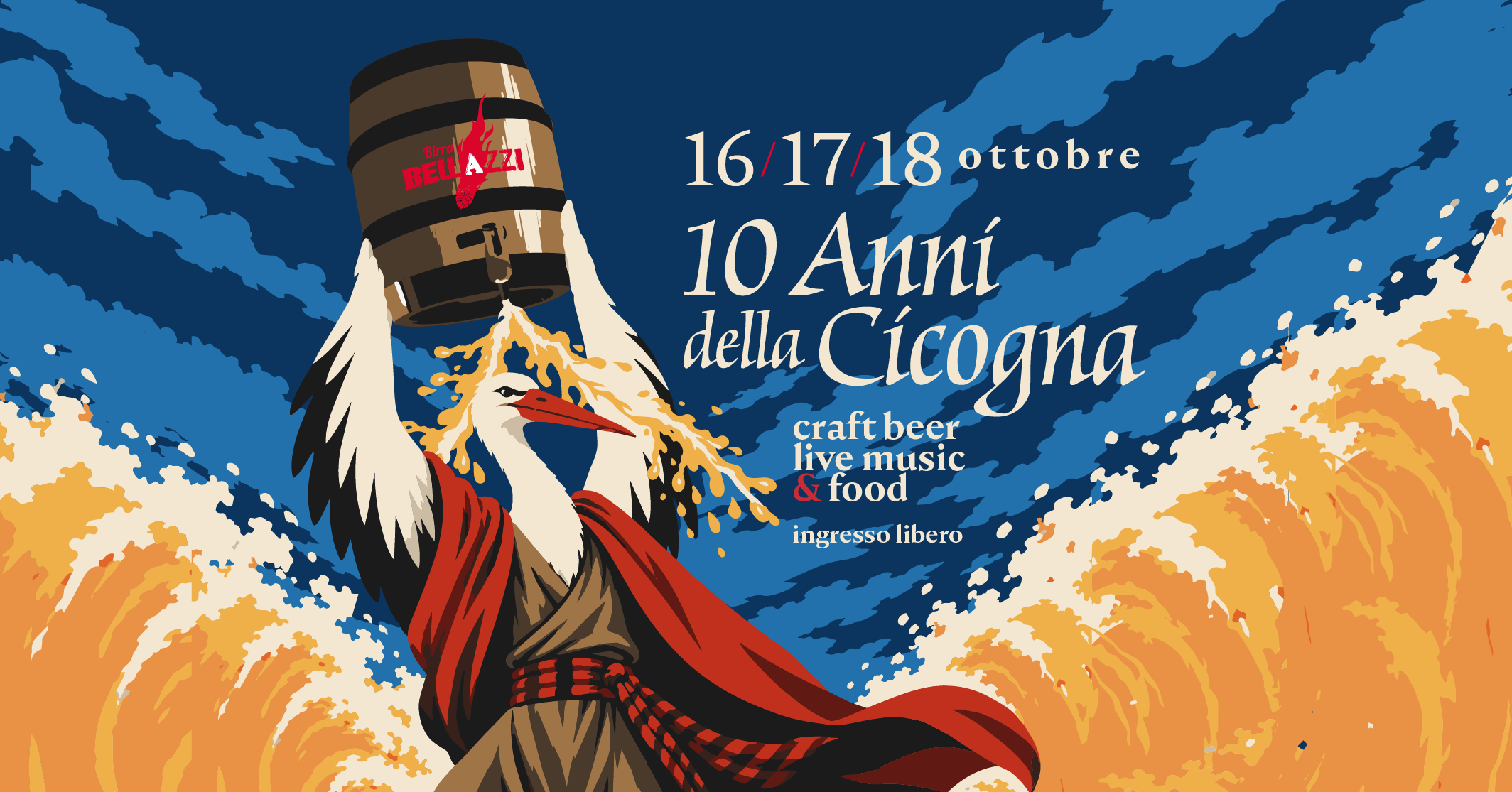 Birra Bellazzi festeggia “10 anni della Cicogna”: tre giorni di festa a San Lazzaro di Savena